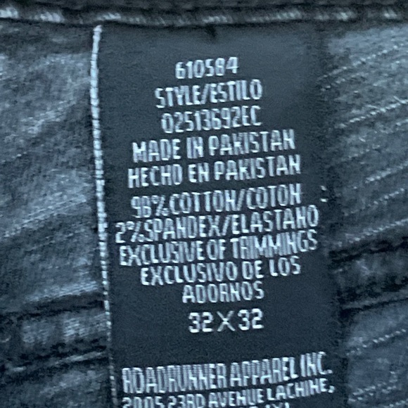 Urban star jeans men’s 32X32 Estilo relax, fit straight black denim pants EUC - Picture 6 of 7